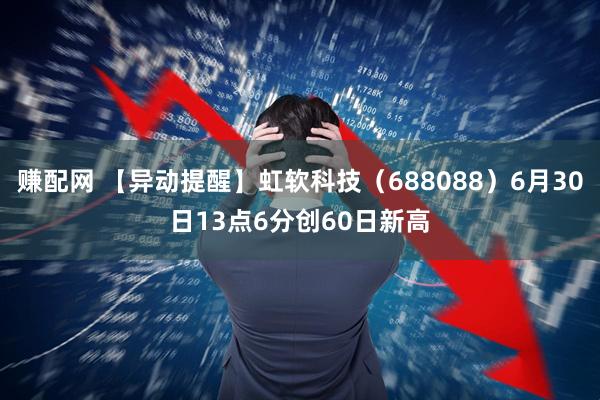 赚配网 【异动提醒】虹软科技（688088）6月30日13点6分创60日新高